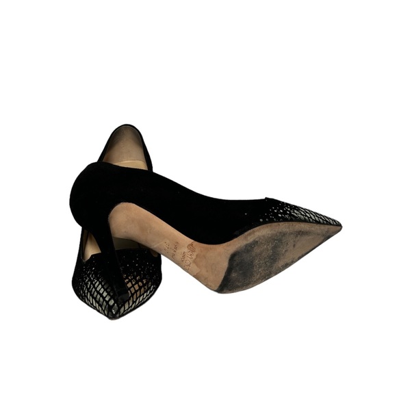 Jimmy CHOO | Black and silver suede pumps - Picture 4 of 4